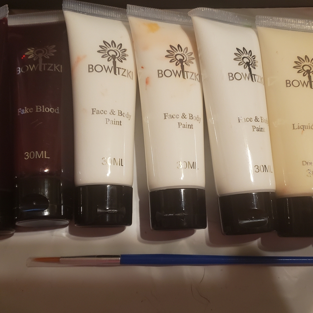 Face & Body Paint Set - Black, White, Cream
